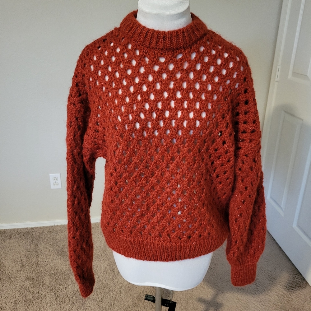 NWT Reserved Burgundy Long Sleeve Sweater Sz Medium